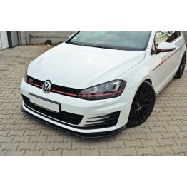 Накладка сплиттер на передний бампер Вар2 на Volkswagen Golf VII GTI